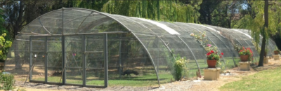 RARE OPPORTUNITÉ – Volière professionnelle 250 m² – Arceaux Richel – ferme pédagogique / parc animalier/ élevage avicole